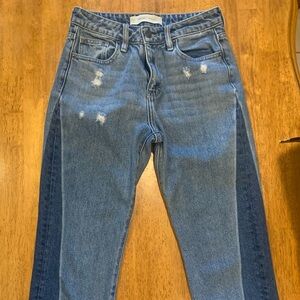Women's Blue Distressed Ankle Jeans